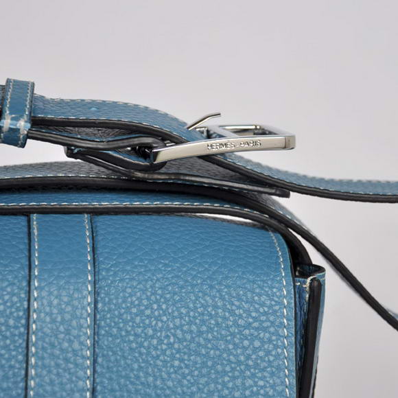 Hermes Steve 32CM Mens Bag Clemence Blue