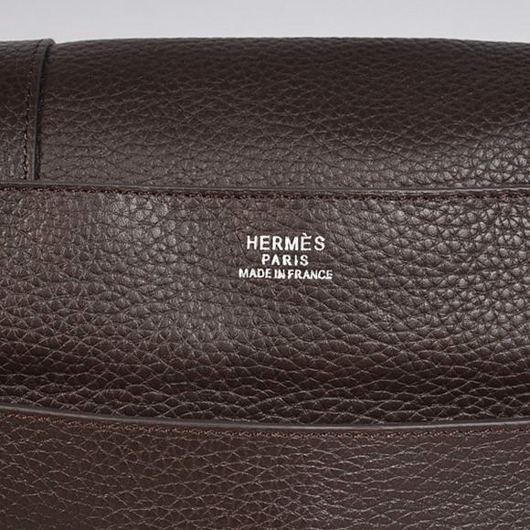 Hermes Steve 32CM Mens Bag Clemence Brown