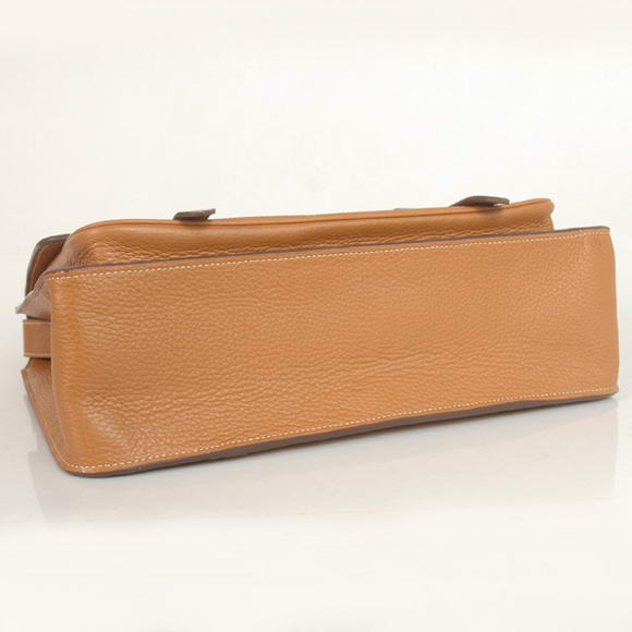 Hermes Steve 35CM Messenger Bag Clemence Leather Camel