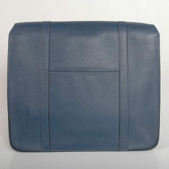 Hermes Steve 35CM Messenger Bag Clemence Leather Dark Blue