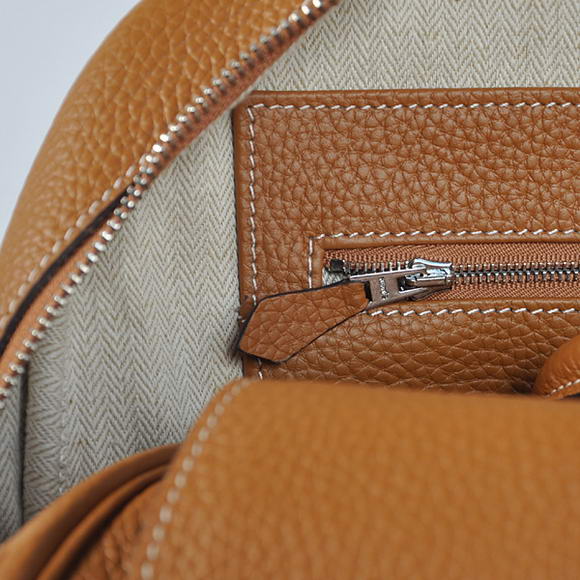 Hermes Steve 38CM Travel Bag Clemence Leather Camel