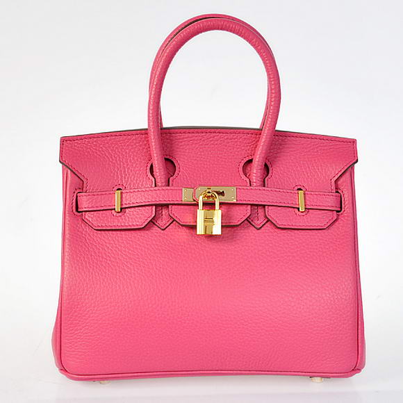 Hermes Birkin 25CM Tote Bags Togo Leather Peach Godlen