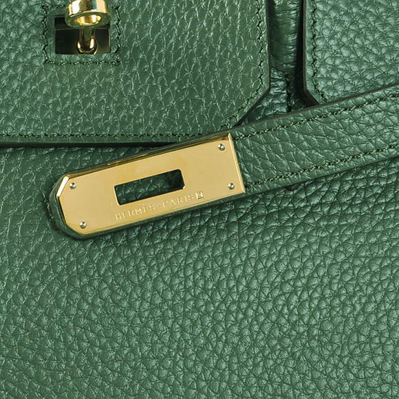 Hermes Birkin 35CM Tote Bags Togo Leather Amy Green Golden