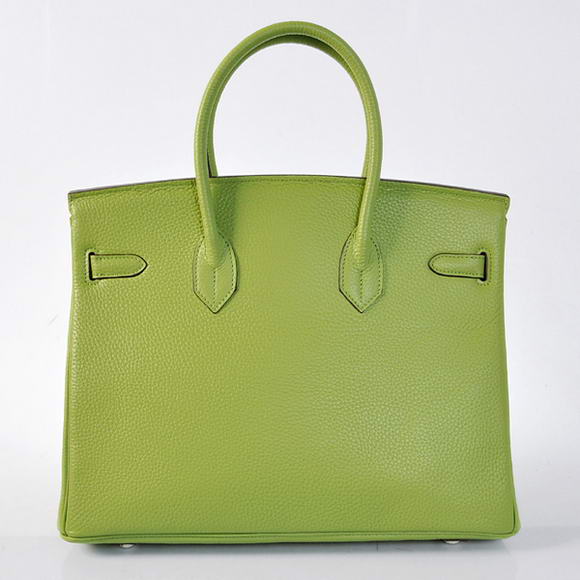 Hermes Birkin 35CM Tote Bags Togo Leather Light Green Silver