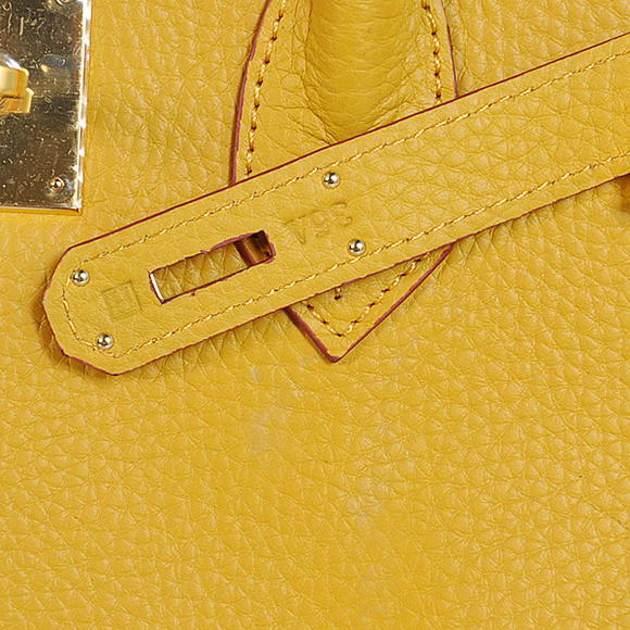 Hermes Birkin 35CM Tote Bags Togo Leather Yellow Golden