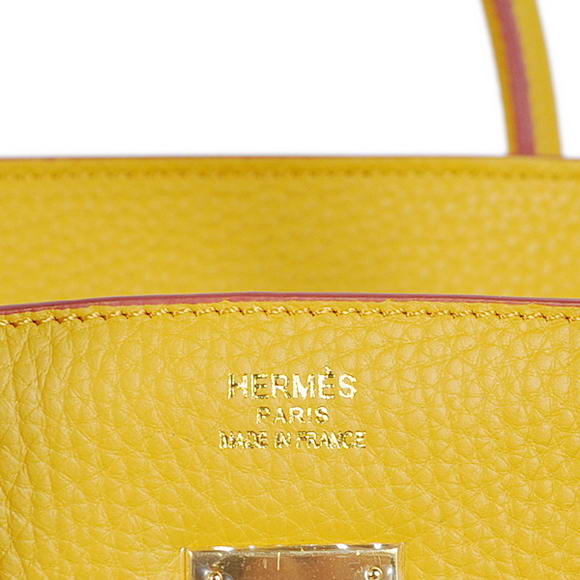 Hermes Birkin 35CM Tote Bags Togo Leather Yellow Golden