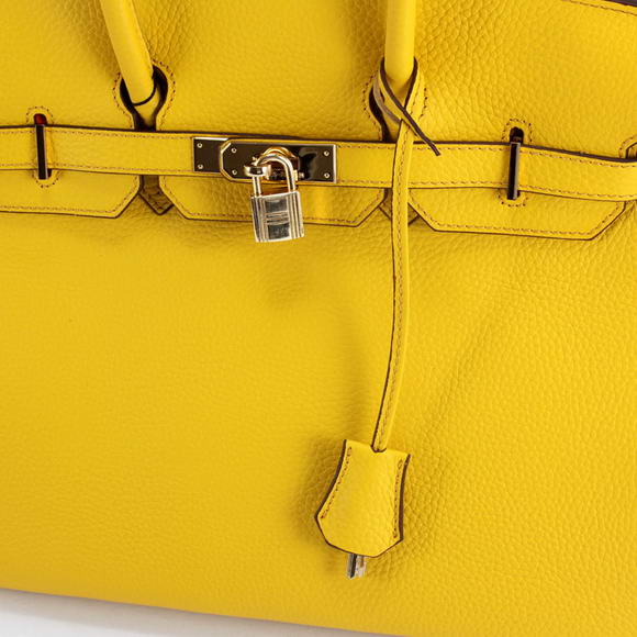 Hermes Birkin 35CM Togo Leather Handbag 6089 Yellow Golden