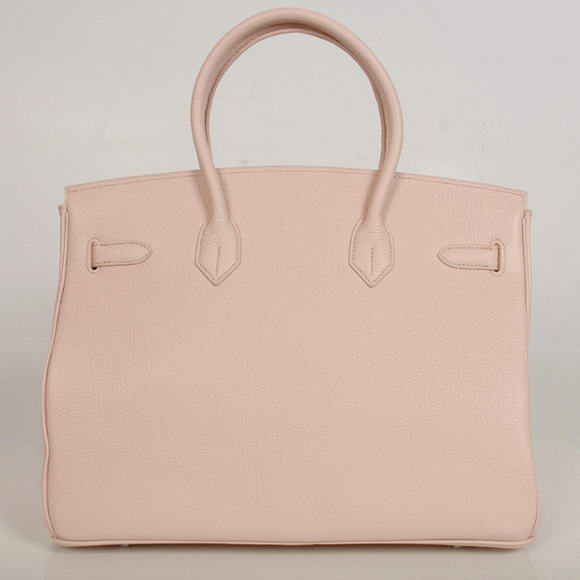 Hermes Birkin 35CM Tote Bags Smooth Togo Leather Pink Silver