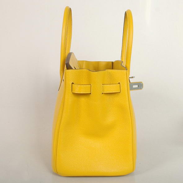 Hermes Birkin 35CM Tote Bags Smooth Togo Leather Turkey Yellow Silver