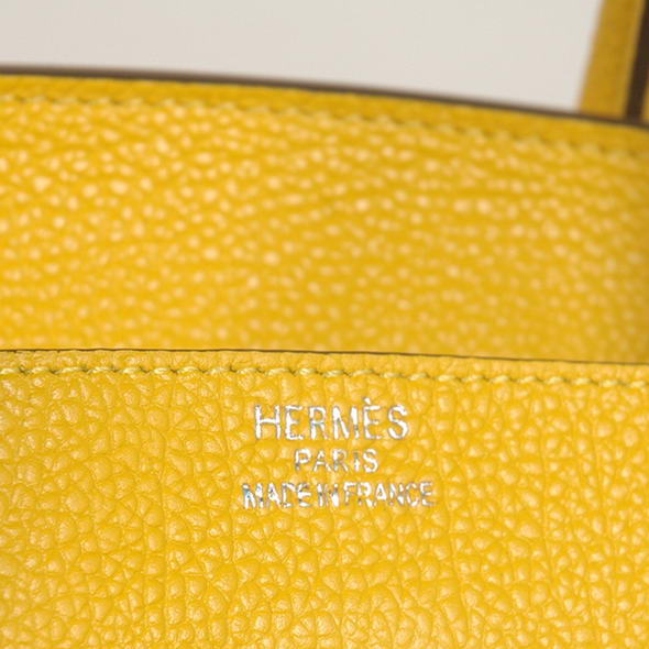 Hermes Birkin 35CM Tote Bags Smooth Togo Leather Turkey Yellow Silver