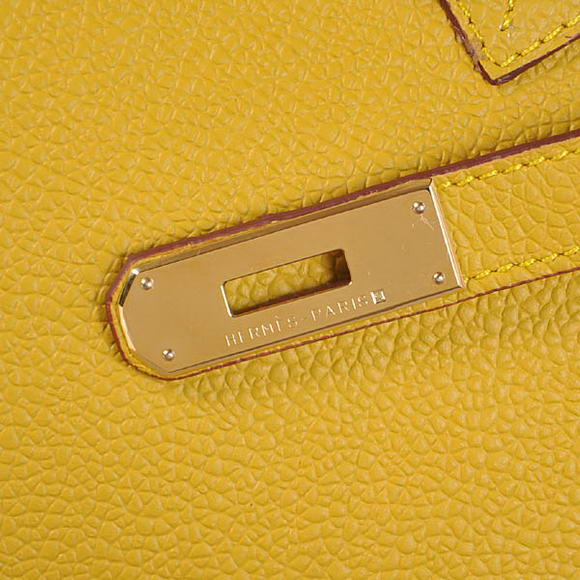 Hermes Birkin 35CM Tote Bags Smooth Togo Leather Yellow Golden