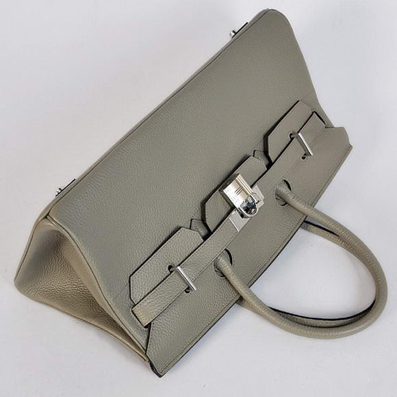 Hermes Birkin 42cm JPG Birkin Togo Leather Grey Bag Silver Hardware