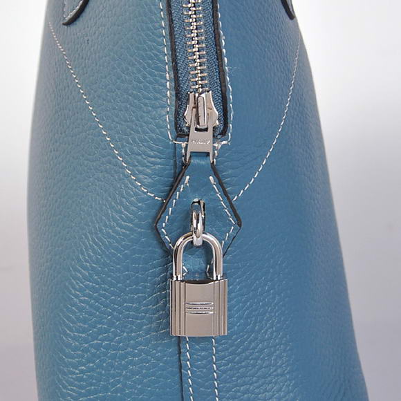 Hermes Bolide 31CM Tote Bags Clemence H1031 Blue