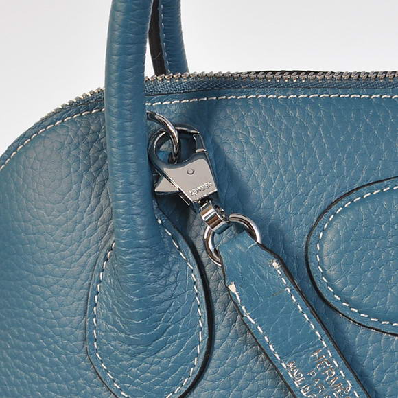 Hermes Bolide 31CM Tote Bags Clemence H1031 Blue