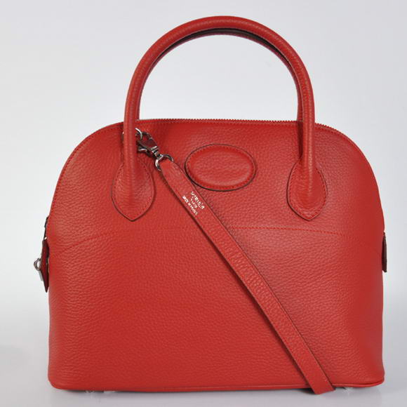 Hermes Bolide 31CM Tote Bags Clemence H1031 Red