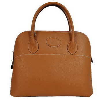 Hermes Bolide 37CM Tote Bags Clemence H1037 Camel