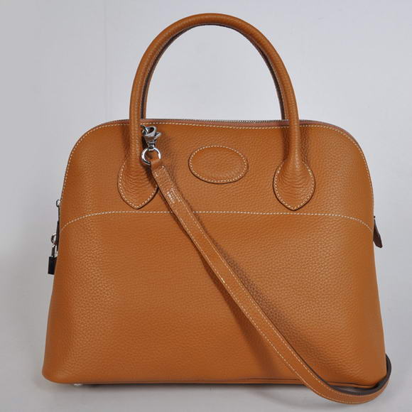 Hermes Bolide 37CM Tote Bags Clemence H1037 Camel