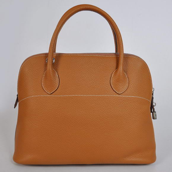 Hermes Bolide 37CM Tote Bags Clemence H1037 Camel