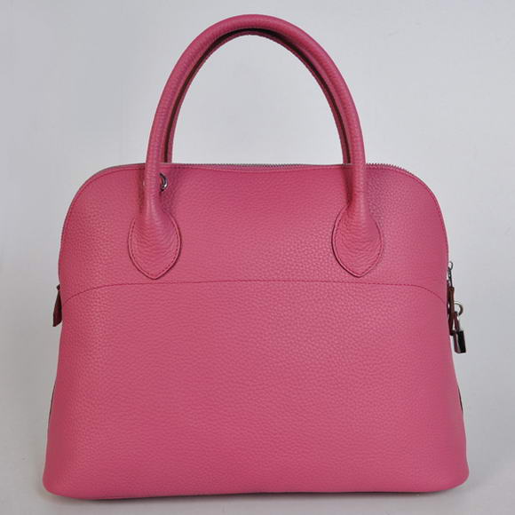 Hermes Bolide 37CM Tote Bags Clemence H1037 Peach