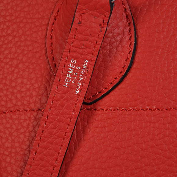 Hermes Bolide 37CM Tote Bags Clemence H1037 Red