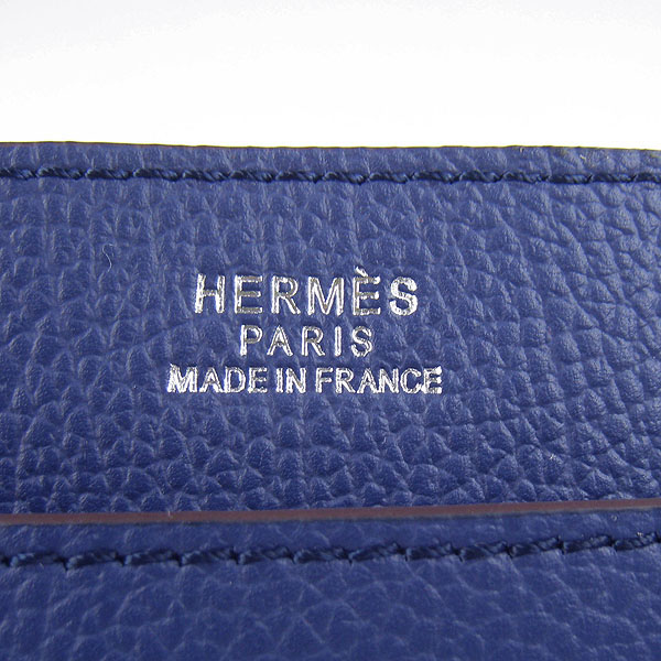 Hermes Jypsiere Togo Leather Messenger Bag Dark Blue