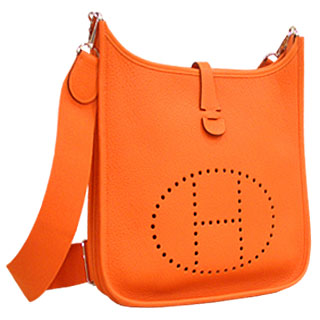 Hermes Evelyn III PM Silver hardware Orange Clemens