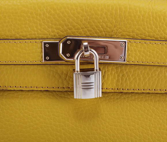 Hermes Kelly 32cm Togo Leather Handbags 6018 Yellow Golden