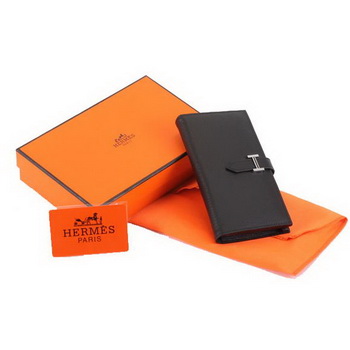 Hermes Bearn Japonaise Bi-Fold A208 Black