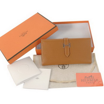 Hermes Bearn Japonaise Tri-Fold Wallet H308 Camel