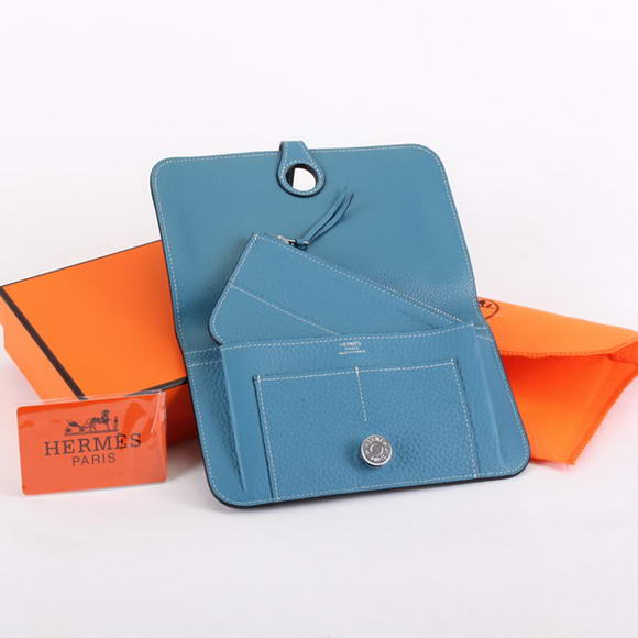 Hermes Dogon Combined Wallets A508 Blue