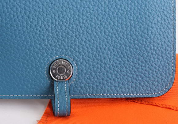 Hermes Dogon Combined Wallets A508 Blue