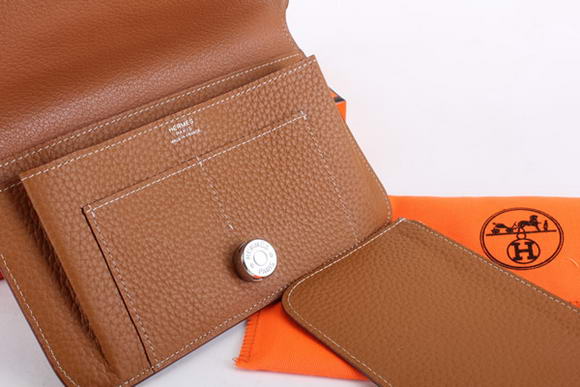 Hermes Dogon Combined Wallets A508 Coffee