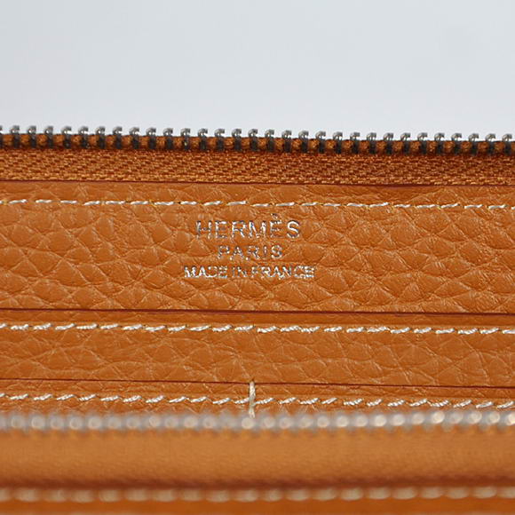 Hermes Evelyn Long Wallet Zip Purse A808 Camel