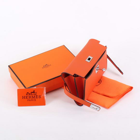 Hermes Kelly Bi-Fold Wallet A708 Orange