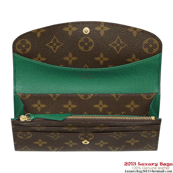 Louis Vuitton M60137 Monogram Canvas Emilie Wallet Vert