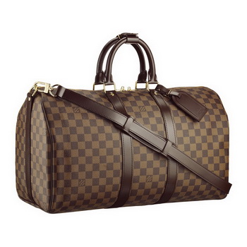 Louis Vuitton N41428 Damier Ebene Canvas Keepall Bandouliere 45