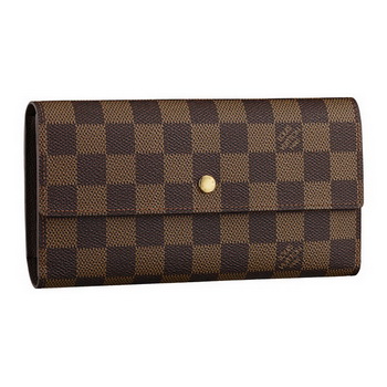 Louis Vuitton N61217 Damier Ebene Canvas International Wallet