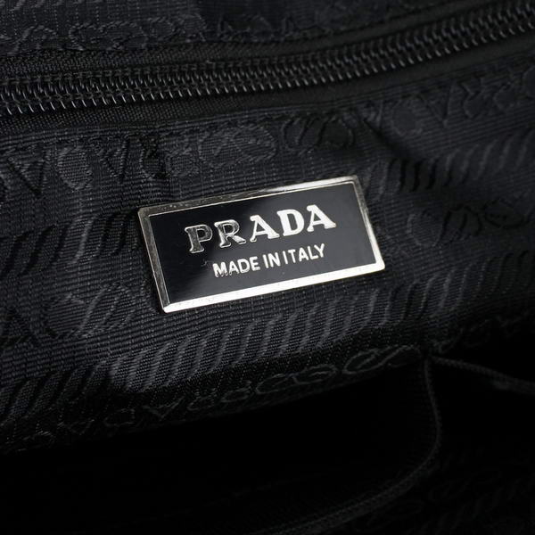 Prada BL0791 Saffiano Calf Leather Top Handle Bag Black