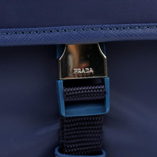 Prada Fabric Messenger Bag V166 Blue