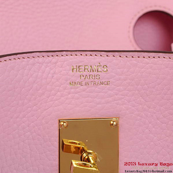 Hermes Birkin 42cm JPG Birkin Togo Leather Bag Pink Gold