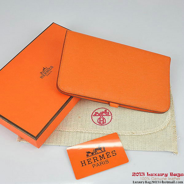 Hermes Dogon Wallet Travel Case H001 Orange