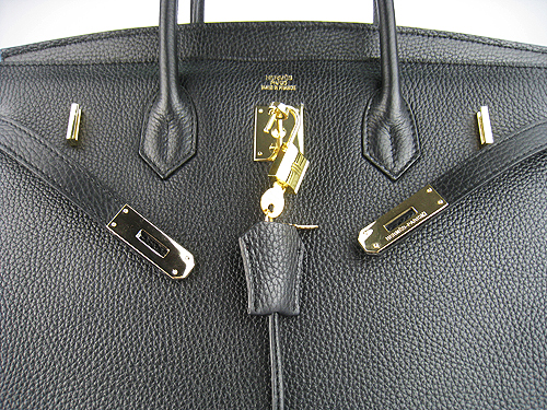 Hermes Birkin 40CM Togo Bag Black 6099 Gold