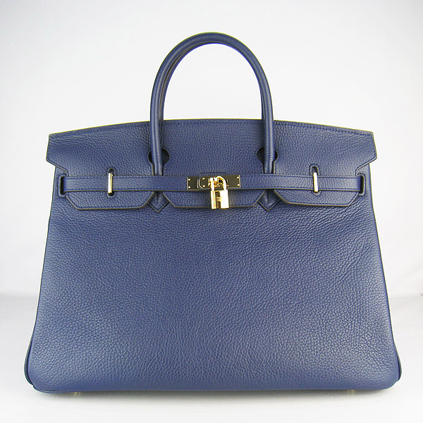 Hermes Birkin 40CM Togo Bag Dark Blue 6099 Gold