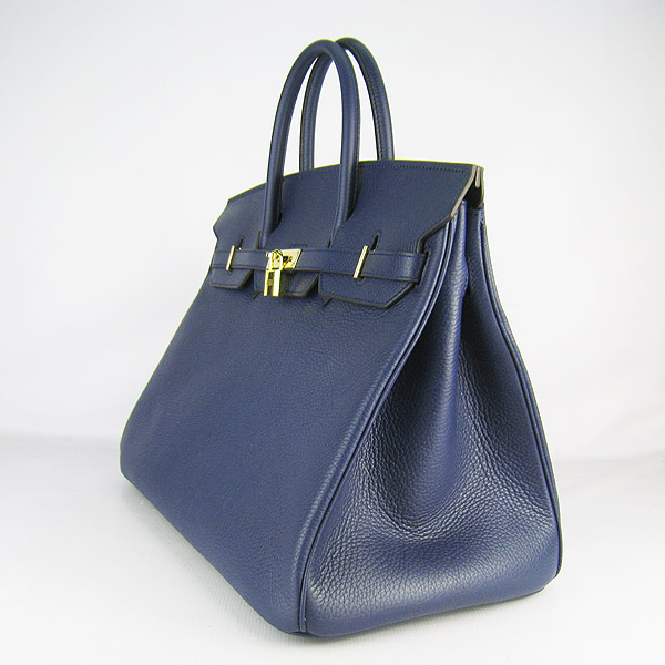 Hermes Birkin 40CM Togo Bag Dark Blue 6099 Gold