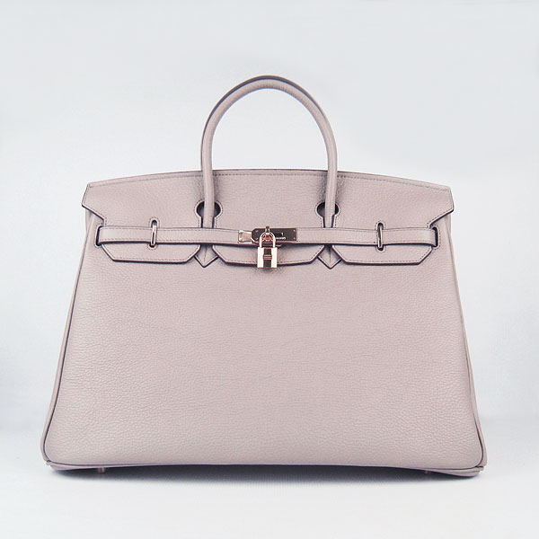 Hermes Birkin 40CM Togo Bag Grey 6099 Gold