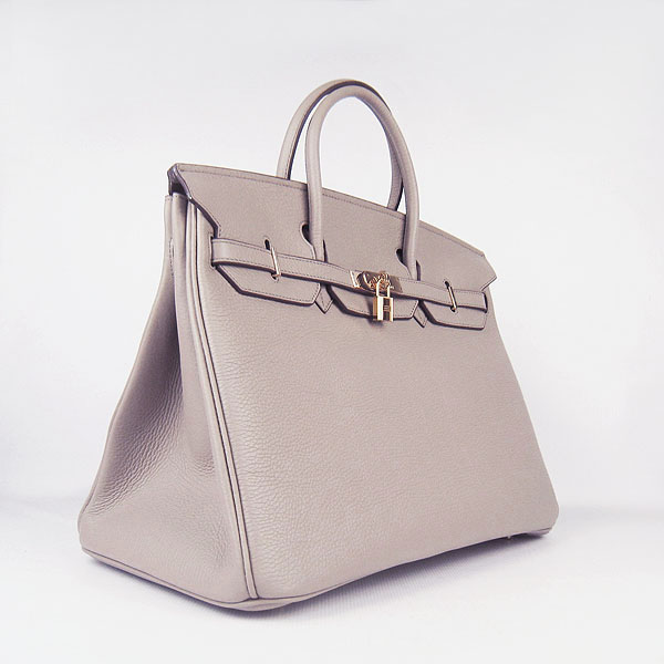 Hermes Birkin 40CM Togo Bag Grey 6099 Gold