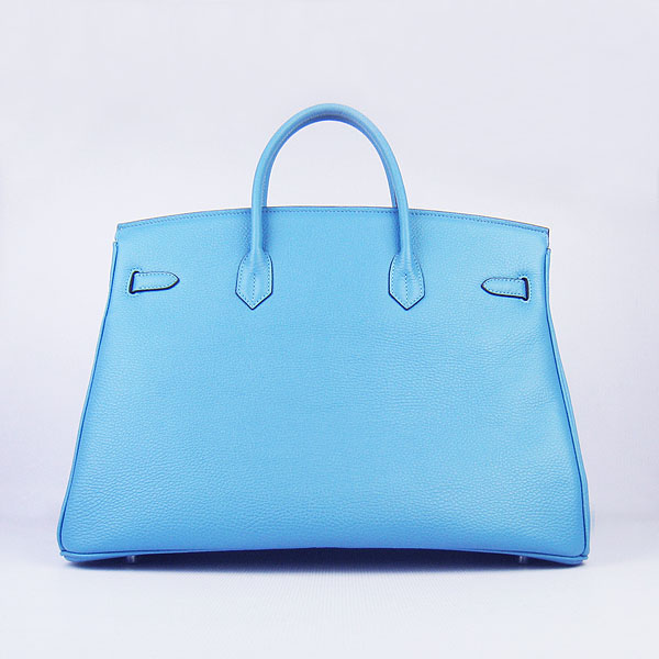 Hermes Birkin 40CM Togo Bag Light Blue 6099 Silver