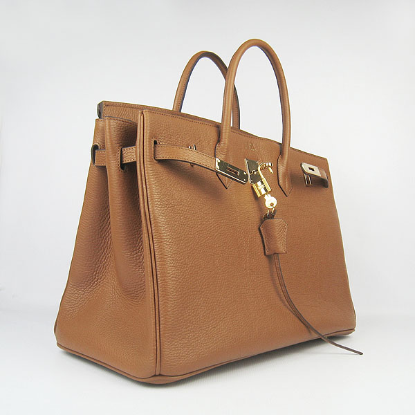 Hermes Birkin 40CM Togo Handbag Light Coffee 6099 Gold