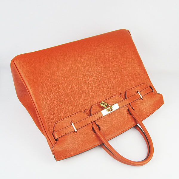 Hermes Birkin 40CM Togo Bag Orange 6099 Gold