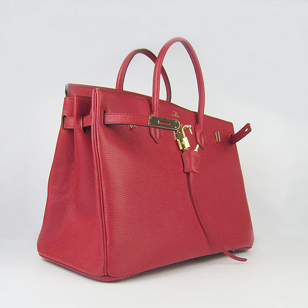 Hermes Birkin 40CM Togo Bag Red 6099 Gold